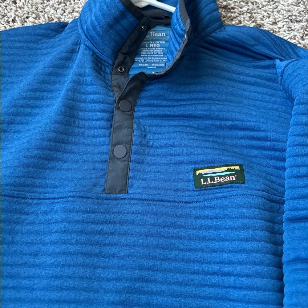 LL Bean sweater fleece sz L men - Picture 4 of 7
